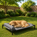 Elevated Raised Outdoor Cooling Mesh Dog Bed | sunbathing bed for Summer